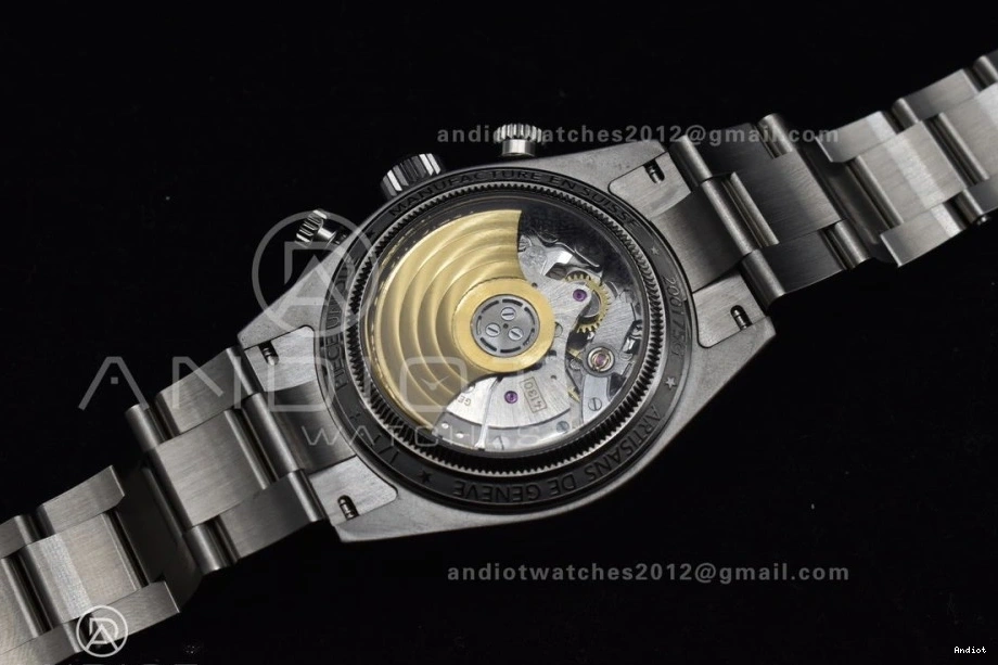 Black Daytona Bracelet A7750 on SS Best White Dial SS ADGF Edition 0405